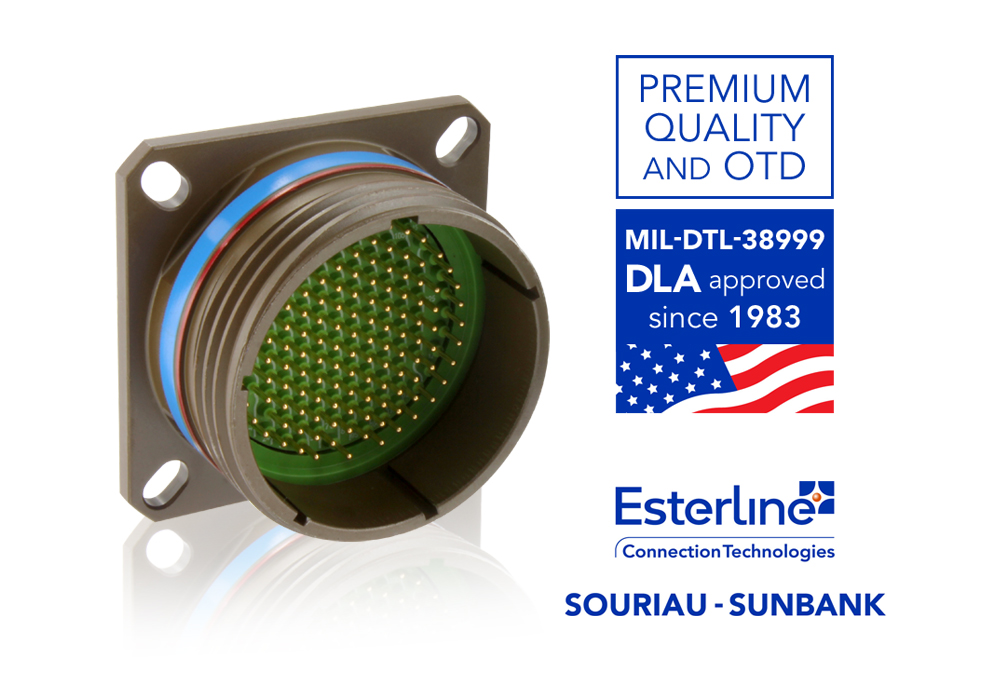 Esterline Connection Technologies - SOURIAU USA certifié QPL pour ses connecteurs MIL 38999 depuis plus de 30 ans.